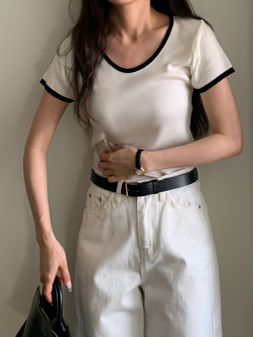 BLEECKER韓國直郵實拍女裝新款26春夏推薦時尚人氣職業T恤BLEECKERT恤