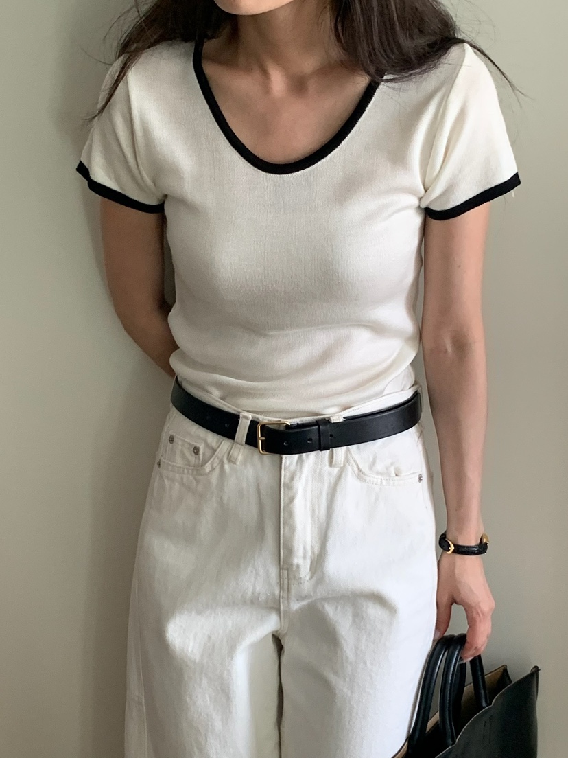 BLEECKER韓國直郵實拍女裝新款26春夏推薦時尚人氣職業T恤BLEECKERT恤