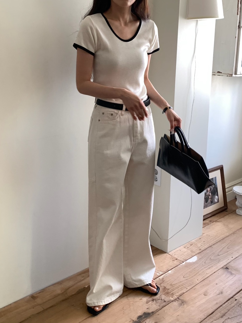 BLEECKER韓國直郵實拍女裝新款26春夏推薦時尚人氣職業T恤BLEECKERT恤