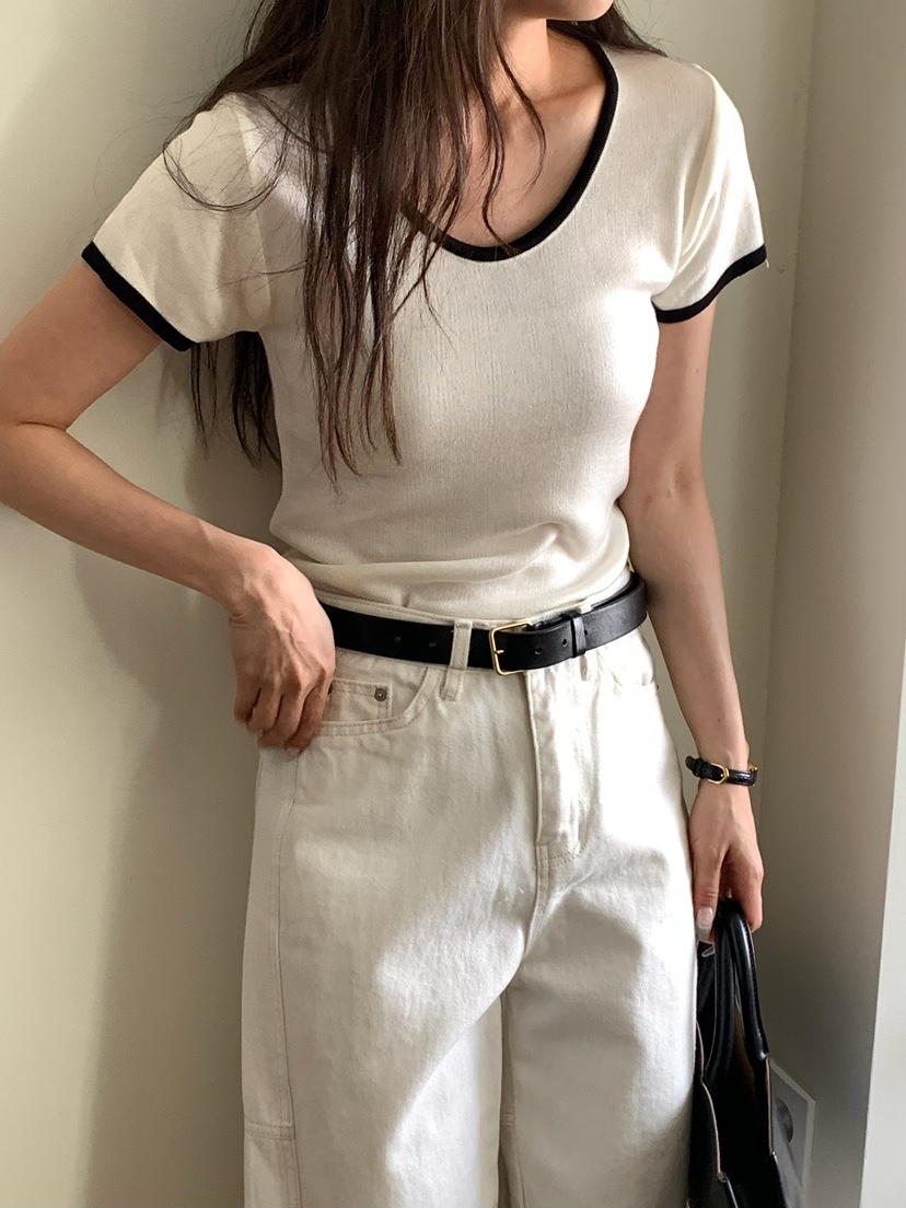 BLEECKER韓國直郵實拍女裝新款26春夏推薦時尚人氣職業T恤BLEECKERT恤