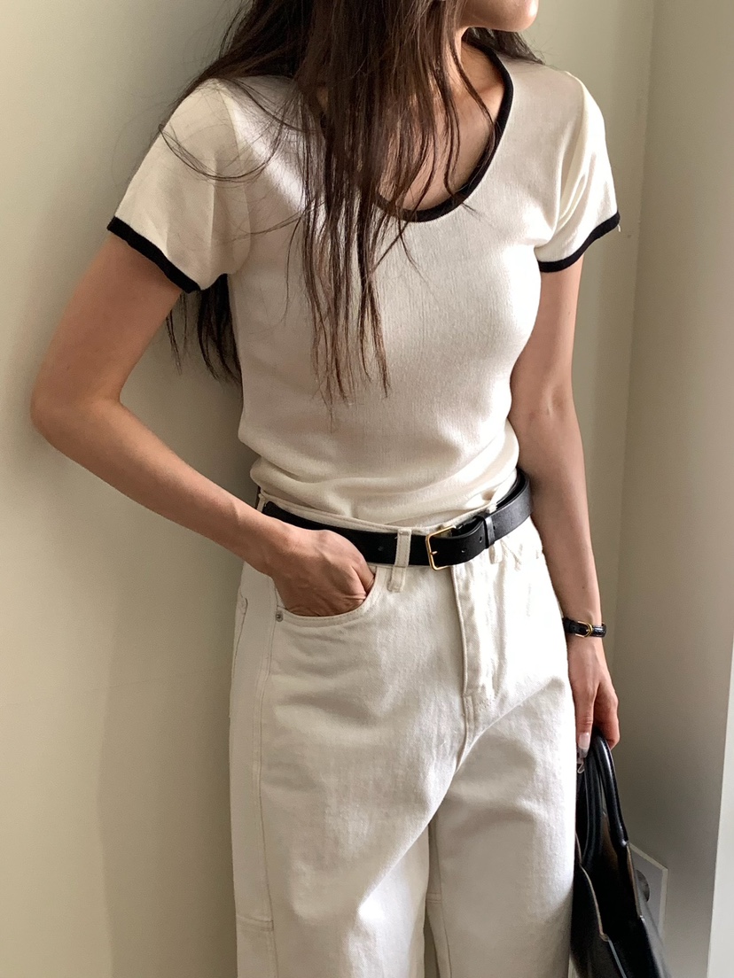 BLEECKER韓國直郵實拍女裝新款26春夏推薦時尚人氣職業T恤BLEECKERT恤