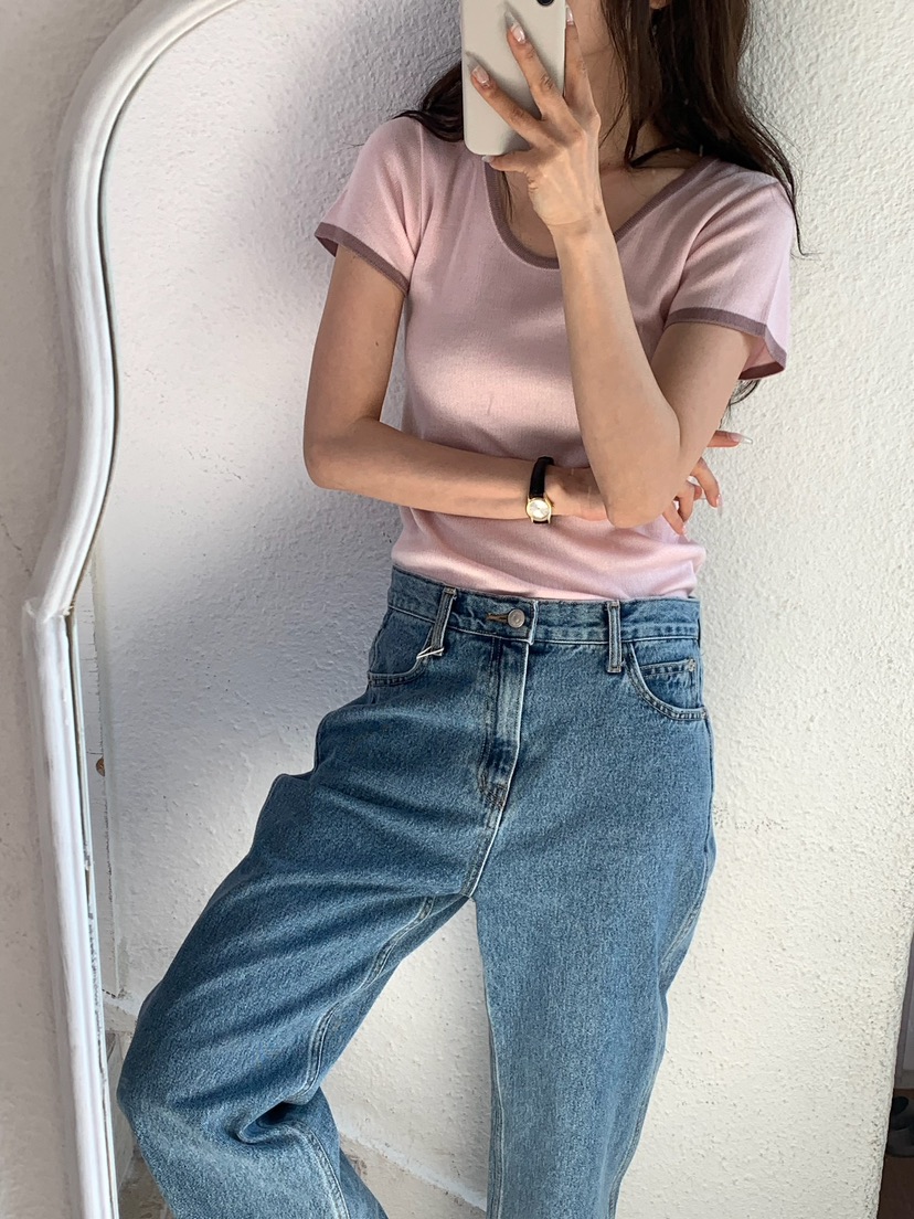 BLEECKER韓國直郵實拍女裝新款26春夏推薦時尚人氣職業T恤BLEECKERT恤