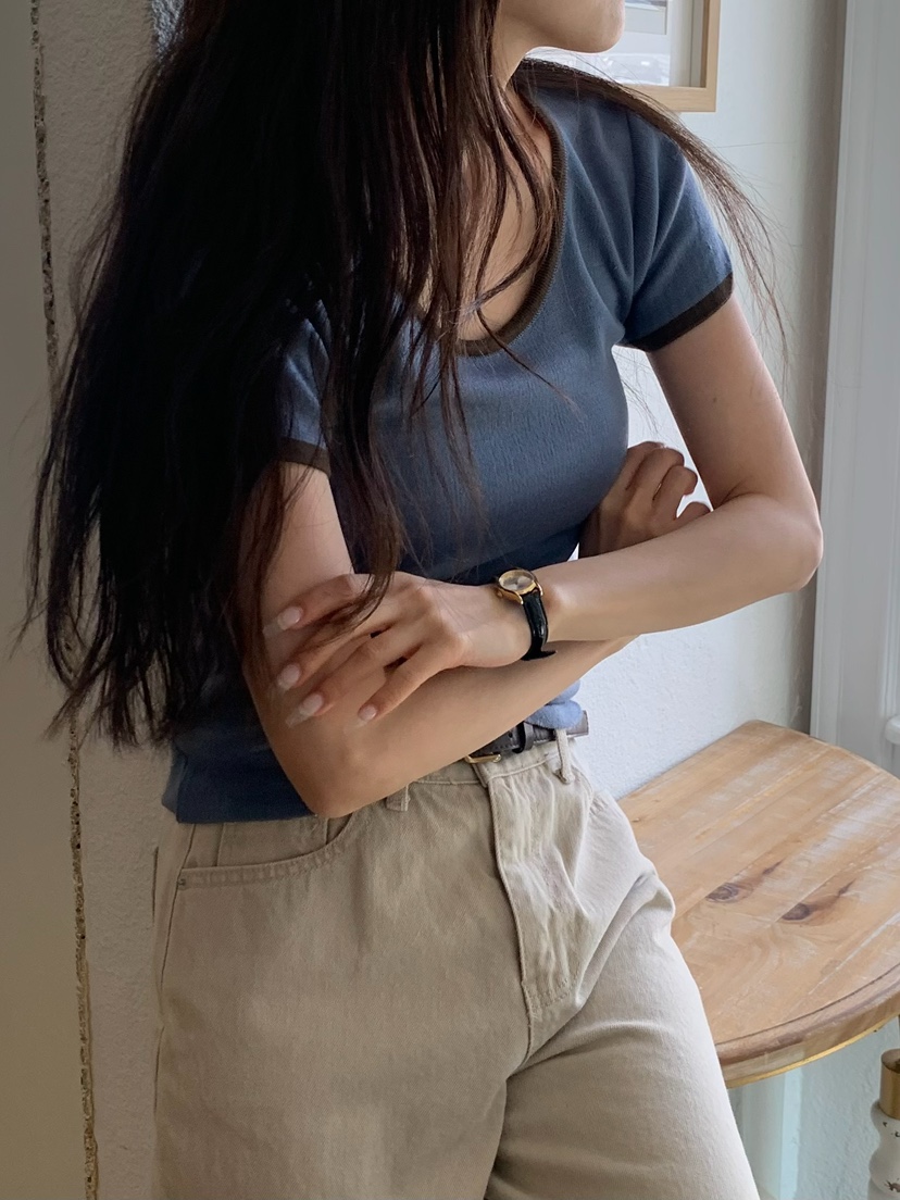 BLEECKER韓國直郵實拍女裝新款26春夏推薦時尚人氣職業T恤BLEECKERT恤