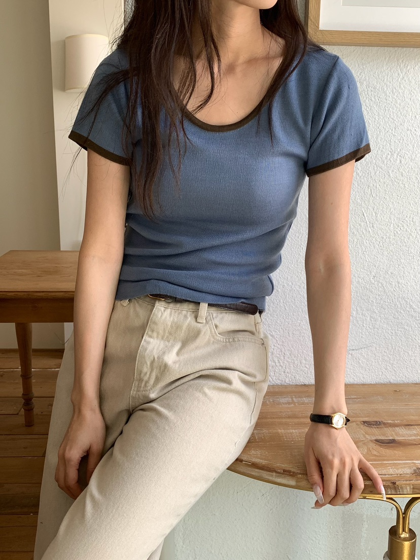 BLEECKER韓國直郵實拍女裝新款26春夏推薦時尚人氣職業T恤BLEECKERT恤