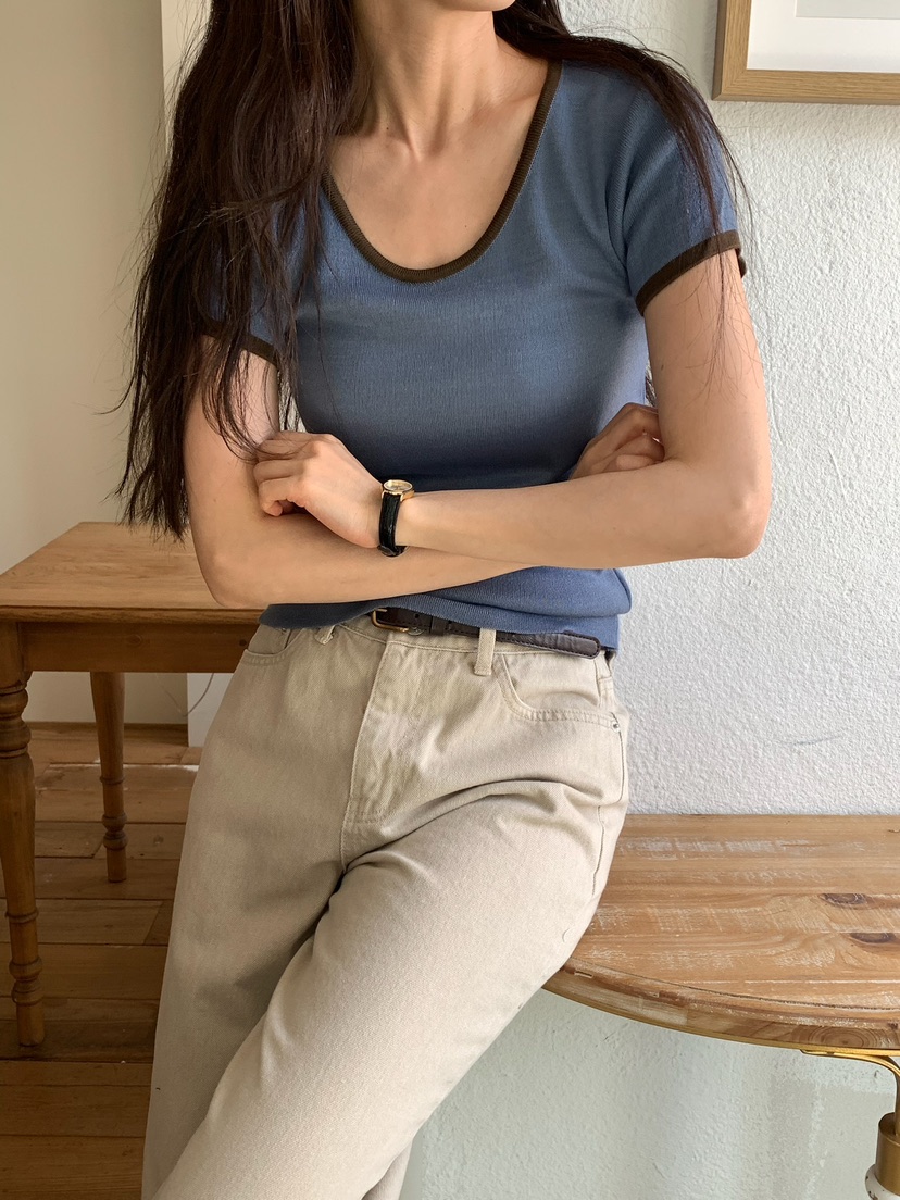 BLEECKER韓國直郵實拍女裝新款26春夏推薦時尚人氣職業T恤BLEECKERT恤