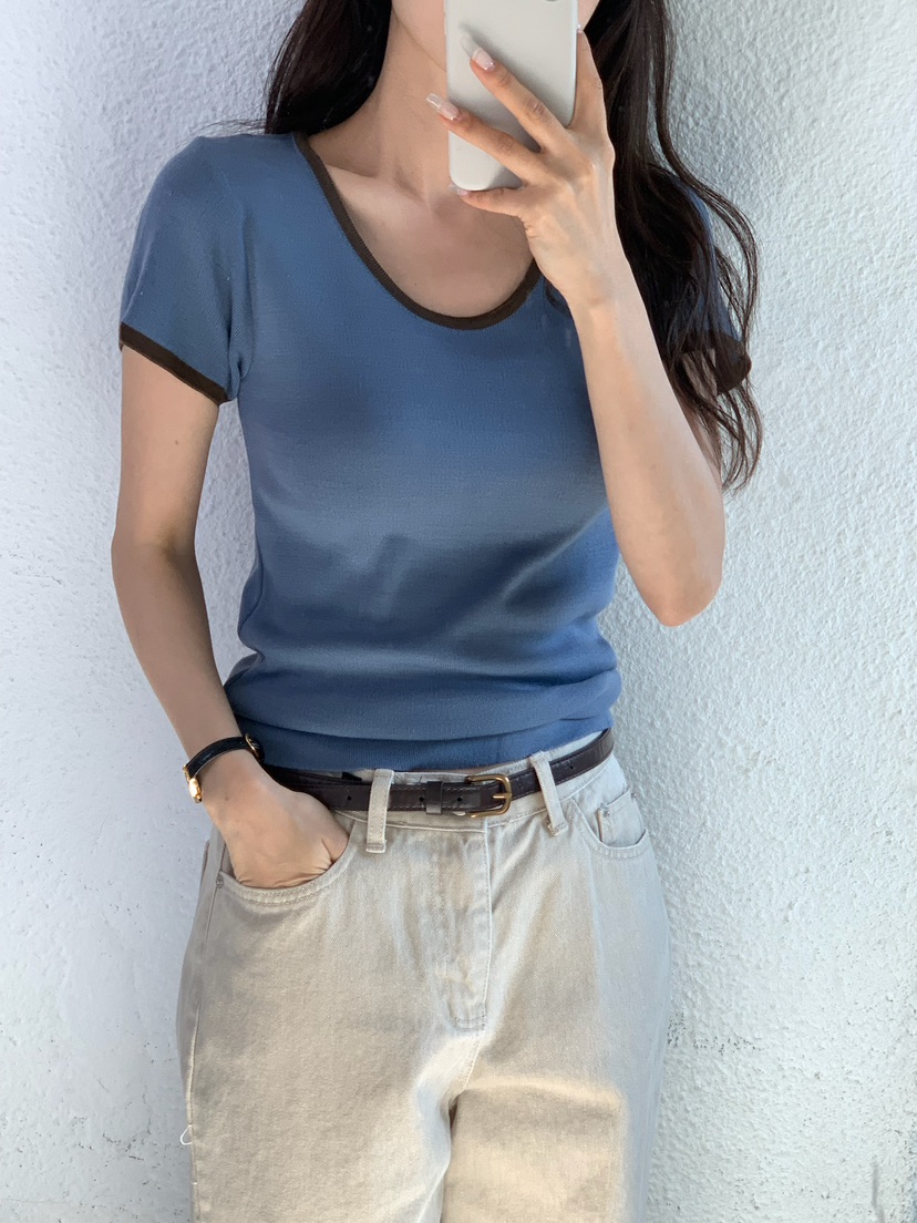 BLEECKER韓國直郵實拍女裝新款26春夏推薦時尚人氣職業T恤BLEECKERT恤