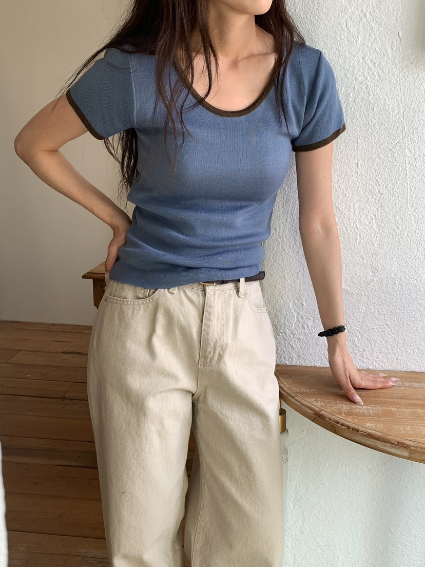 BLEECKER韓國直郵實拍女裝新款26春夏推薦時尚人氣職業T恤BLEECKERT恤