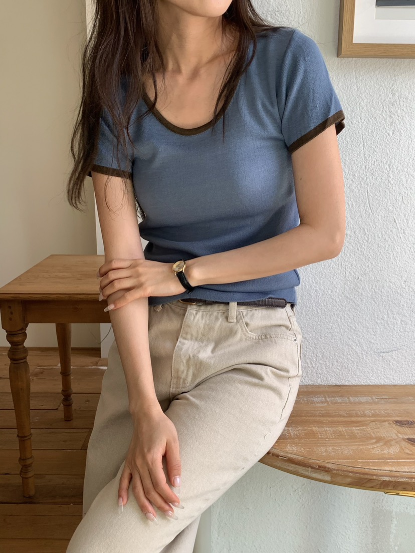 BLEECKER韓國直郵實拍女裝新款26春夏推薦時尚人氣職業T恤BLEECKERT恤