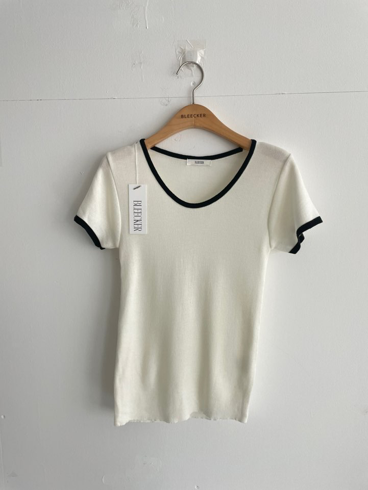 BLEECKER韓國直郵實拍女裝新款26春夏推薦時尚人氣職業T恤BLEECKERT恤圖色2