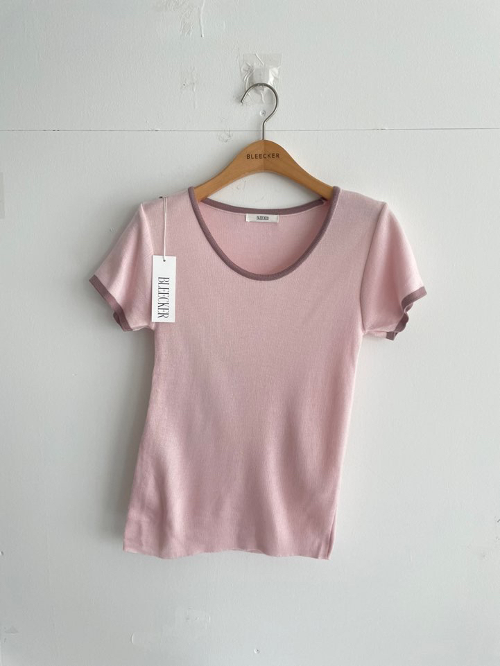 BLEECKER韓國直郵實拍女裝新款26春夏推薦時尚人氣職業T恤BLEECKERT恤圖色3