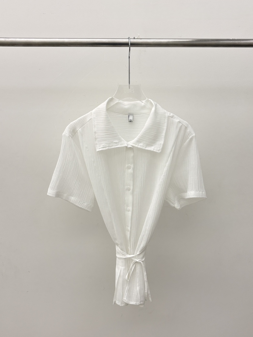 OURS韓國直郵女裝新款26春夏推薦熱賣人氣襯衫蕾絲衫高領OURS襯衫/蕾絲衫圖色1