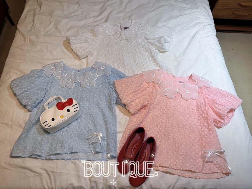 BOUTIQUE-L韓國直郵女士新品熱賣職業時尚休閑襯衫蕾絲衫絨BOUTIQUE-L襯衫/蕾絲衫