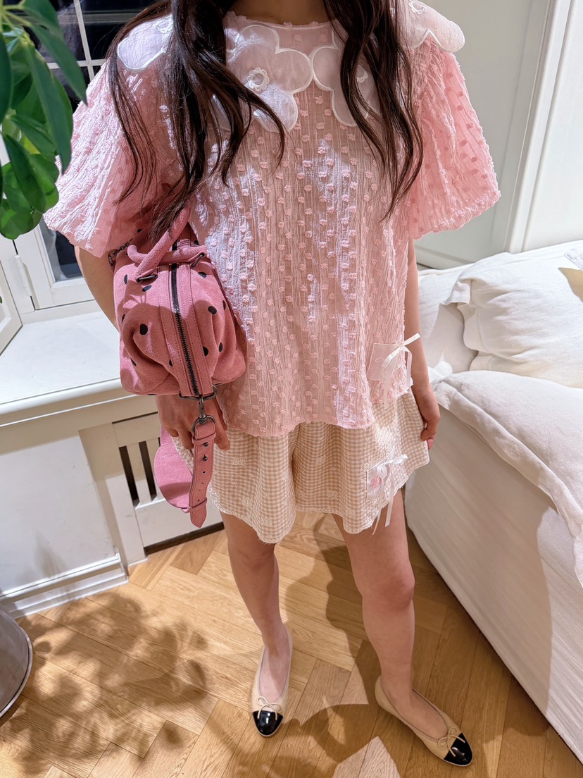 BOUTIQUE-L韓國直郵女士新品熱賣職業時尚休閑襯衫蕾絲衫絨BOUTIQUE-L襯衫/蕾絲衫