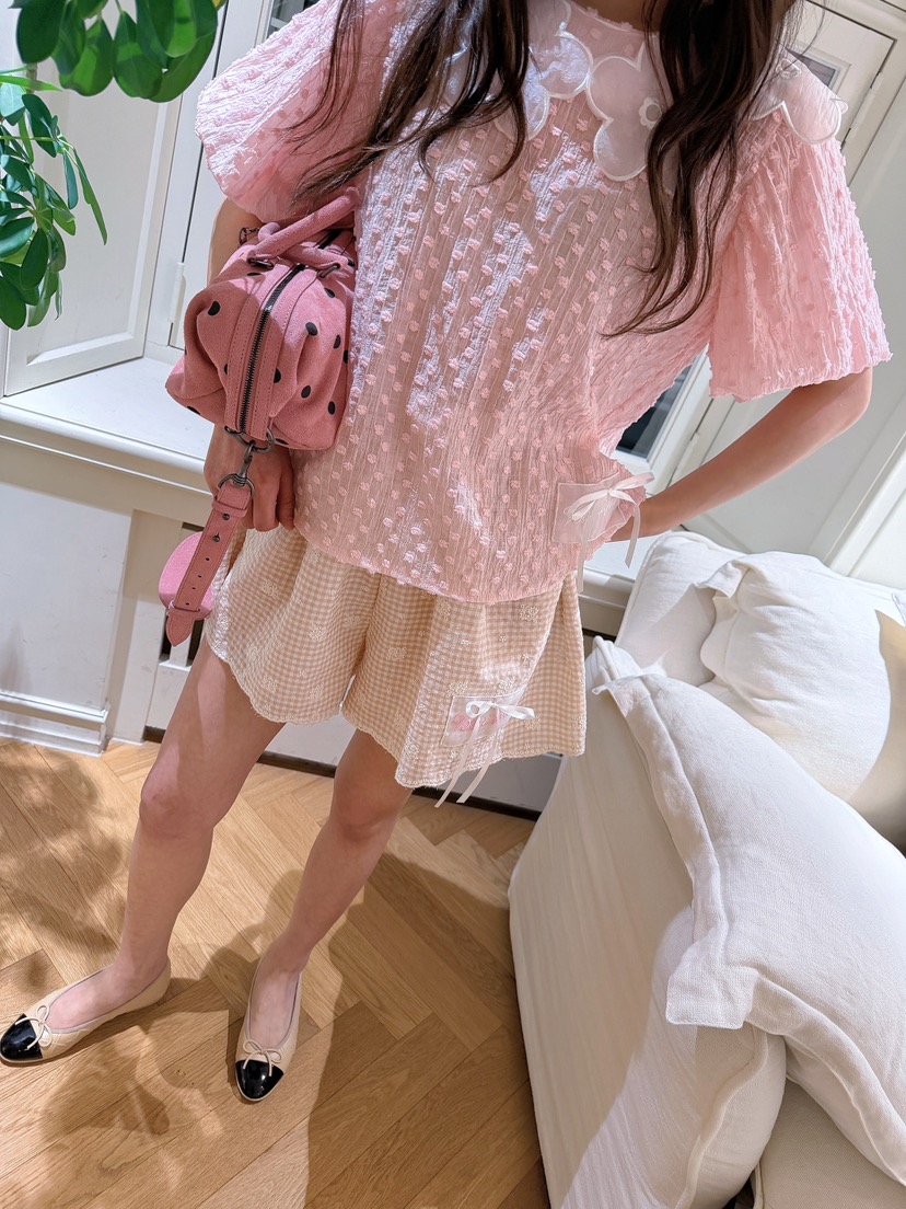 BOUTIQUE-L韓國直郵女士新品熱賣職業時尚休閑襯衫蕾絲衫絨BOUTIQUE-L襯衫/蕾絲衫