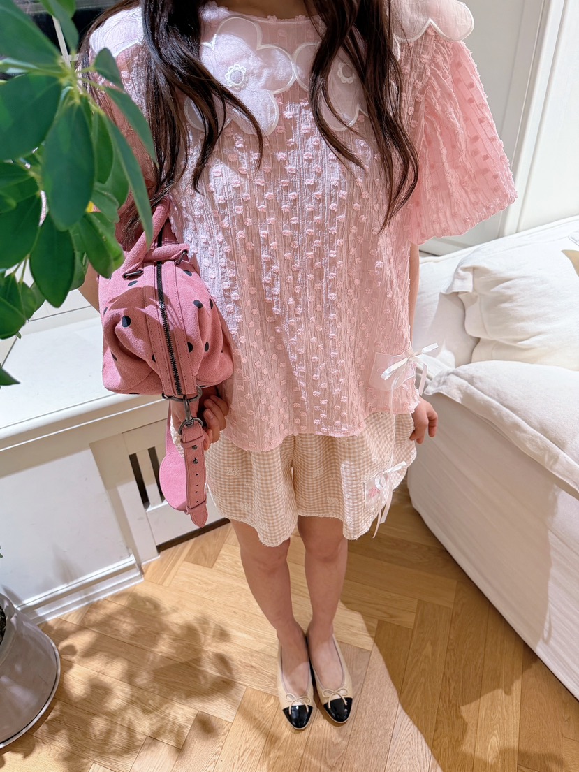 BOUTIQUE-L韓國直郵女士新品熱賣職業時尚休閑襯衫蕾絲衫絨BOUTIQUE-L襯衫/蕾絲衫