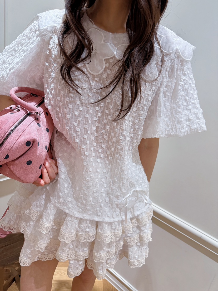 BOUTIQUE-L韓國直郵女士新品熱賣職業時尚休閑襯衫蕾絲衫絨BOUTIQUE-L襯衫/蕾絲衫