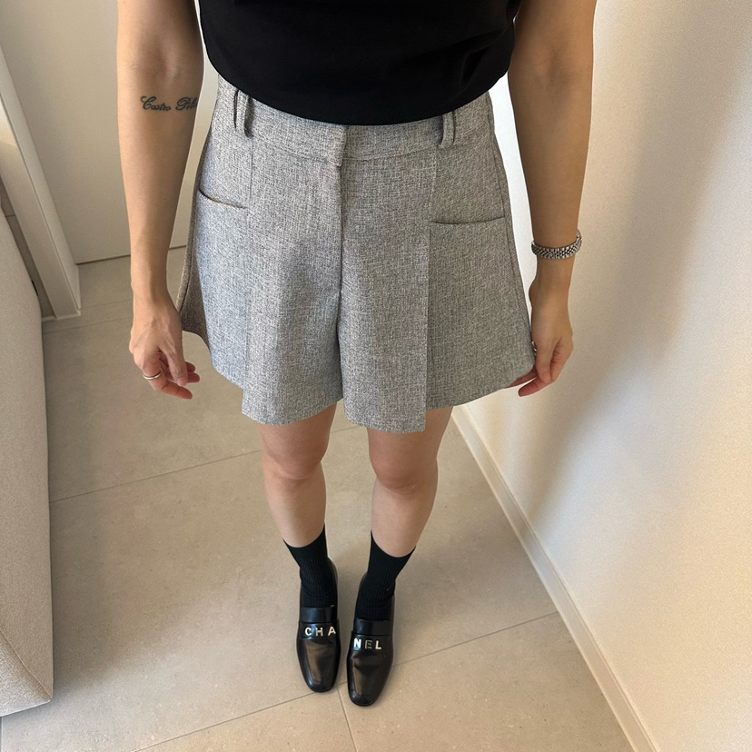 SOUIT韓國東大門直郵女裝新品職業休閑26春夏人氣裙褲粗花呢SOUIT by mabel-L裙褲