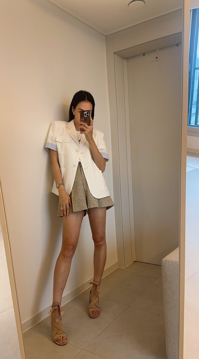 SOUIT韓國東大門直郵女裝新品職業休閑26春夏人氣裙褲粗花呢SOUIT by mabel-L裙褲