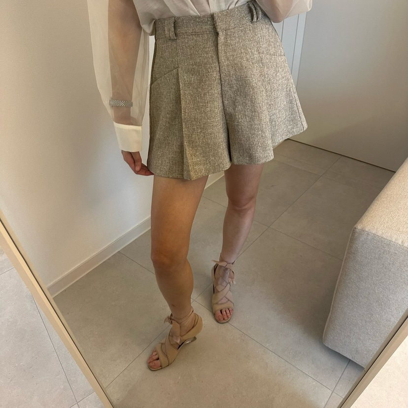 SOUIT韓國東大門直郵女裝新品職業休閑26春夏人氣裙褲粗花呢SOUIT by mabel-L裙褲