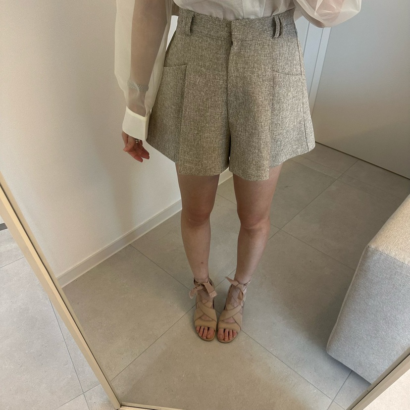 SOUIT韓國東大門直郵女裝新品職業休閑26春夏人氣裙褲粗花呢SOUIT by mabel-L裙褲