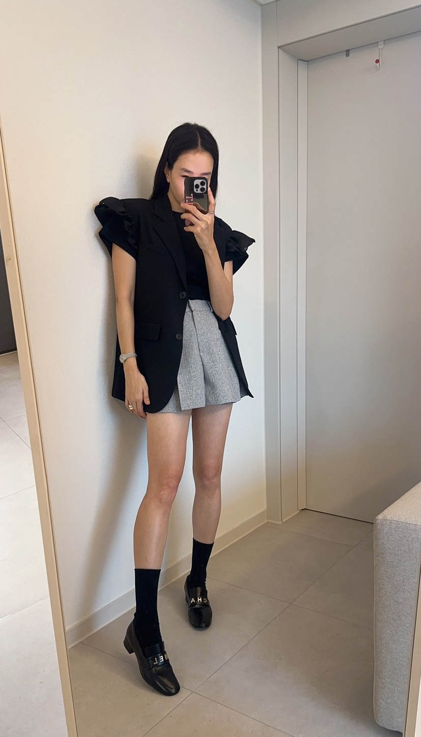 SOUIT韓國東大門直郵女裝新品職業休閑26春夏人氣裙褲粗花呢SOUIT by mabel-L裙褲