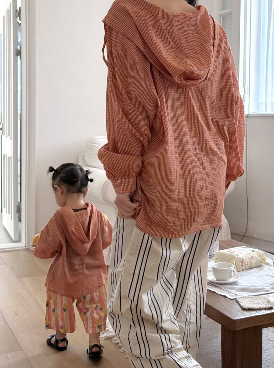 THE LINE-Q韓國直郵女裝新品熱賣襯衫蕾絲衫連帽衫格子童裝THE LINE-Q襯衫/蕾絲衫