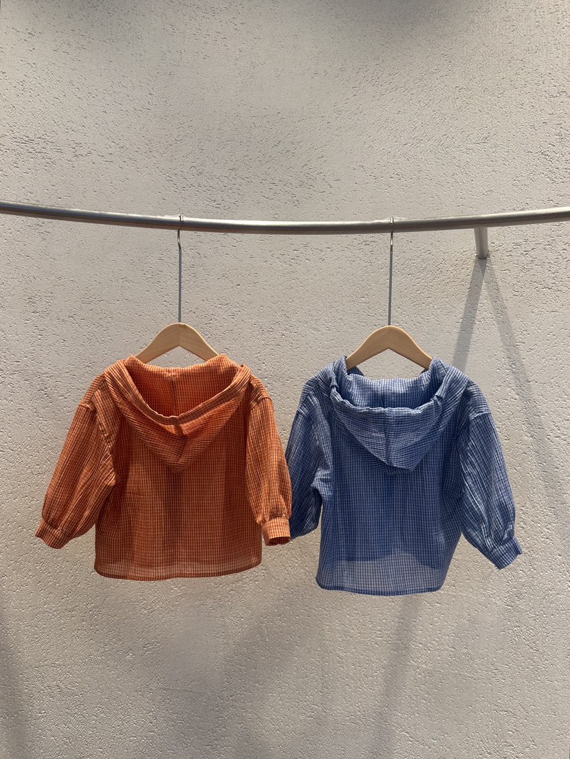 THE LINE-Q韓國直郵女裝新品熱賣襯衫蕾絲衫連帽衫格子童裝THE LINE-Q襯衫/蕾絲衫