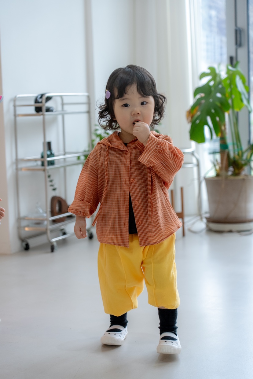 THE LINE-Q韓國直郵女裝新品熱賣襯衫蕾絲衫連帽衫格子童裝THE LINE-Q襯衫/蕾絲衫