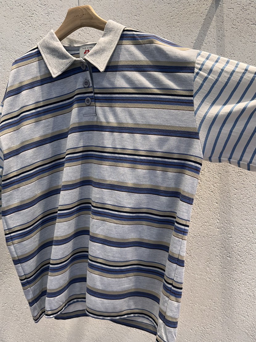 THE LINE-Q韓國代購女裝新品推薦26春夏休閑職業T恤條紋THE LINE-QT恤圖色2