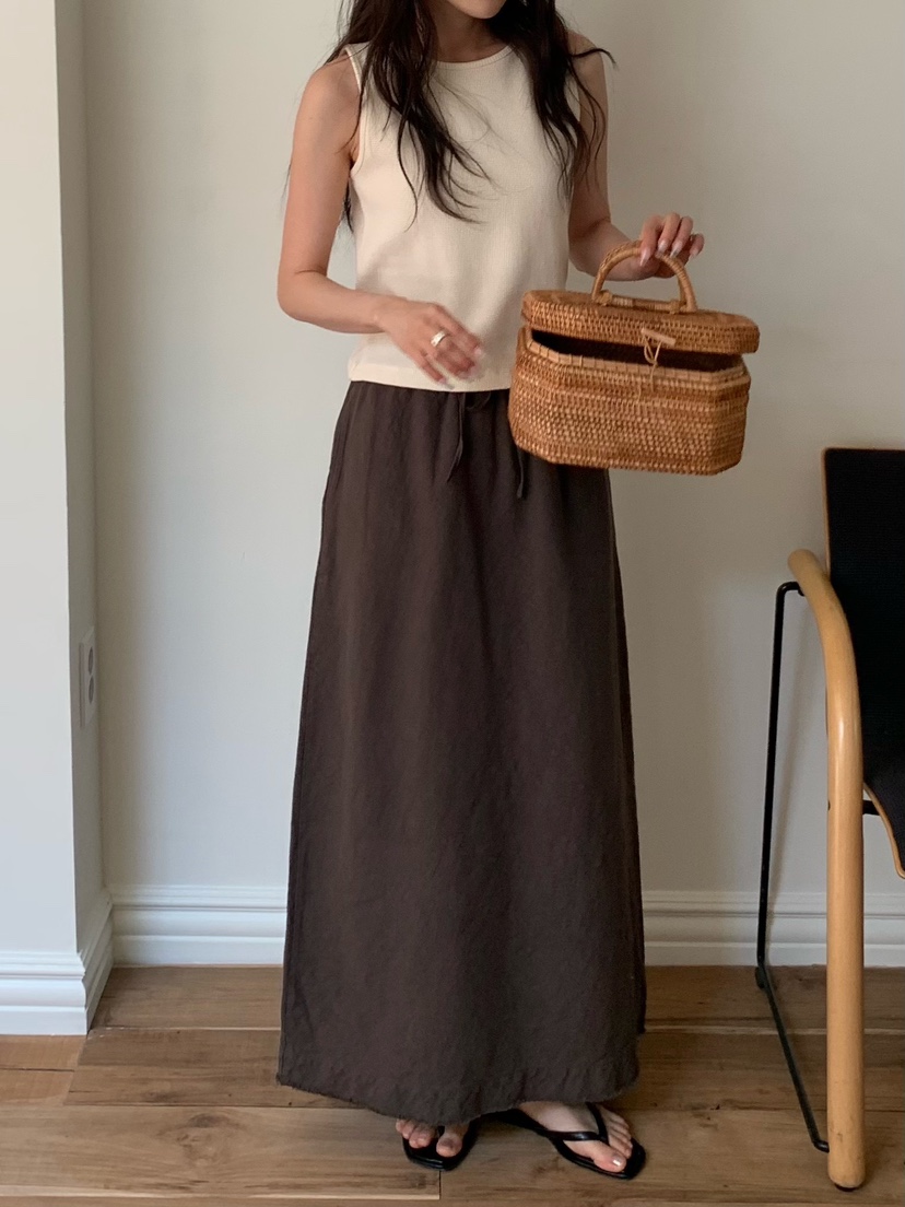 BLEECKER韓國東大門直郵女士新款職業吊帶背心華夫格格紋BLEECKER吊帶/背心