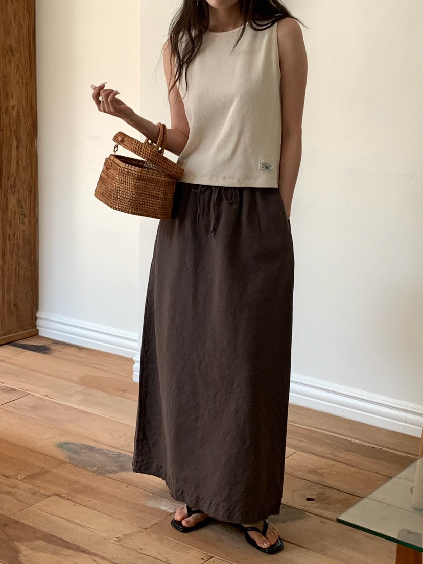 BLEECKER韓國東大門直郵女士新款職業吊帶背心華夫格格紋BLEECKER吊帶/背心