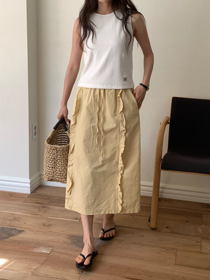 BLEECKER韓國東大門直郵女士新款職業吊帶背心華夫格格紋BLEECKER吊帶/背心