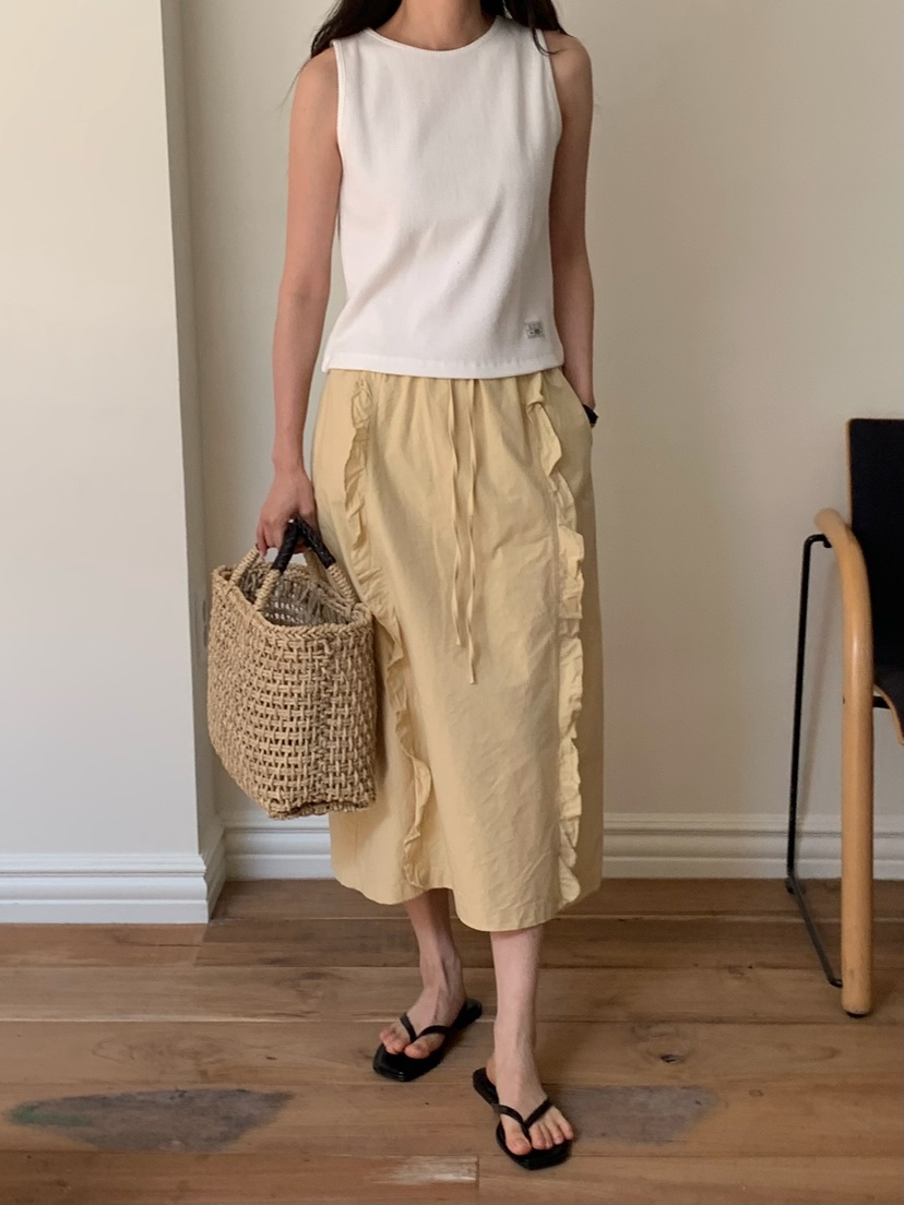 BLEECKER韓國東大門直郵女士新款職業吊帶背心華夫格格紋BLEECKER吊帶/背心