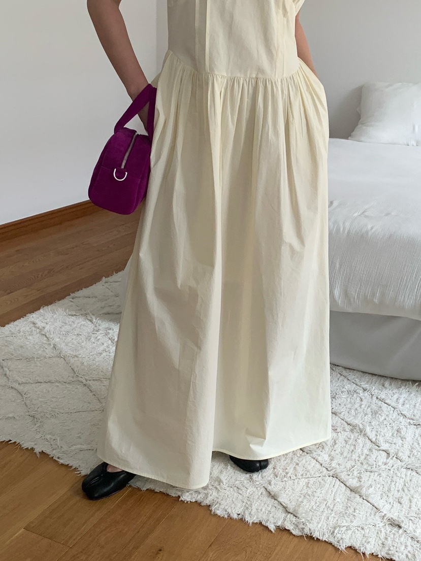 REVE CITE-L韓國代購女裝新款時尚人氣職業連衣裙V領褶皺REVE CITE-L連衣裙