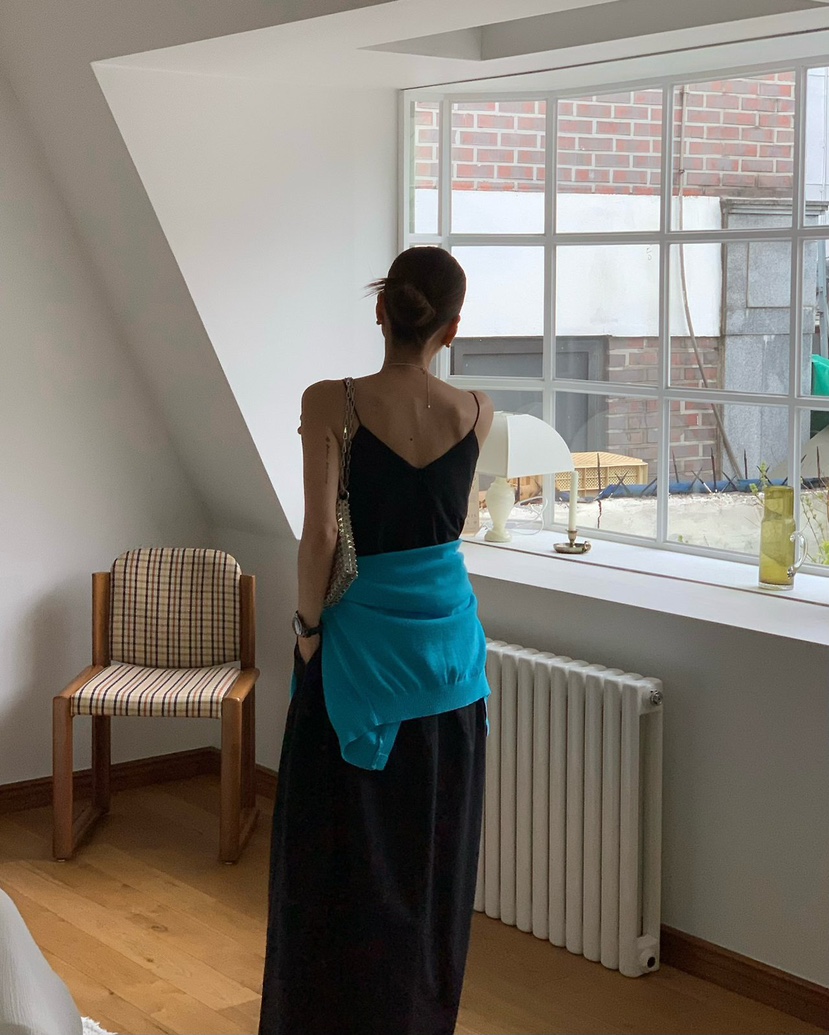 REVE CITE-L韓國代購女裝新款時尚人氣職業連衣裙V領褶皺REVE CITE-L連衣裙