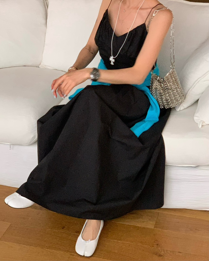 REVE CITE-L韓國代購女裝新款時尚人氣職業連衣裙V領褶皺REVE CITE-L連衣裙