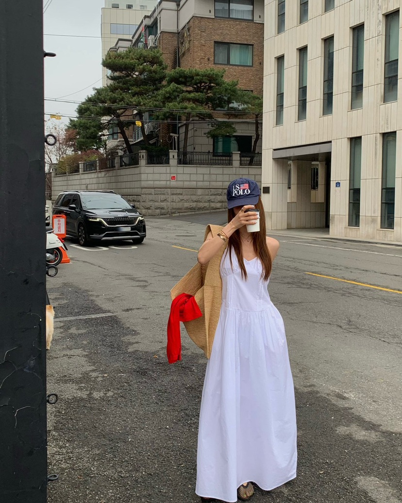 REVE CITE-L韓國代購女裝新款時尚人氣職業連衣裙V領褶皺REVE CITE-L連衣裙圖色1