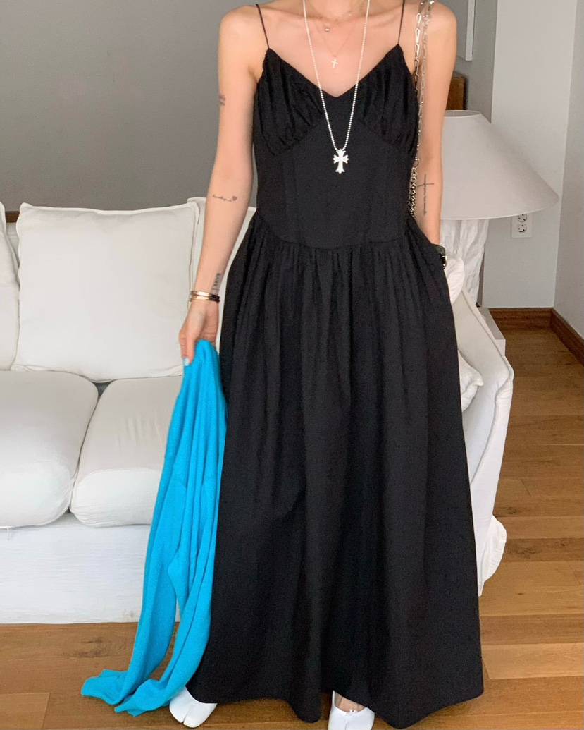 REVE CITE-L韓國代購女裝新款時尚人氣職業連衣裙V領褶皺REVE CITE-L連衣裙圖色3