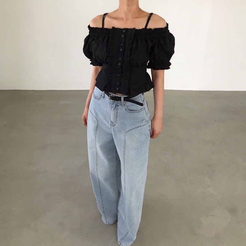 2TWO MOON韓國東大門代購女士新品職業時尚休閑襯衫蕾絲衫2TWO MOON襯衫/蕾絲衫圖色3