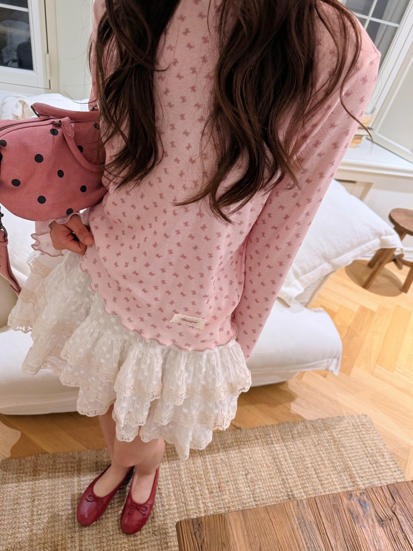 BOUTIQUE-L韓國東大門直郵女裝新款26春夏長袖T恤不含腰帶BOUTIQUE-L長袖T恤