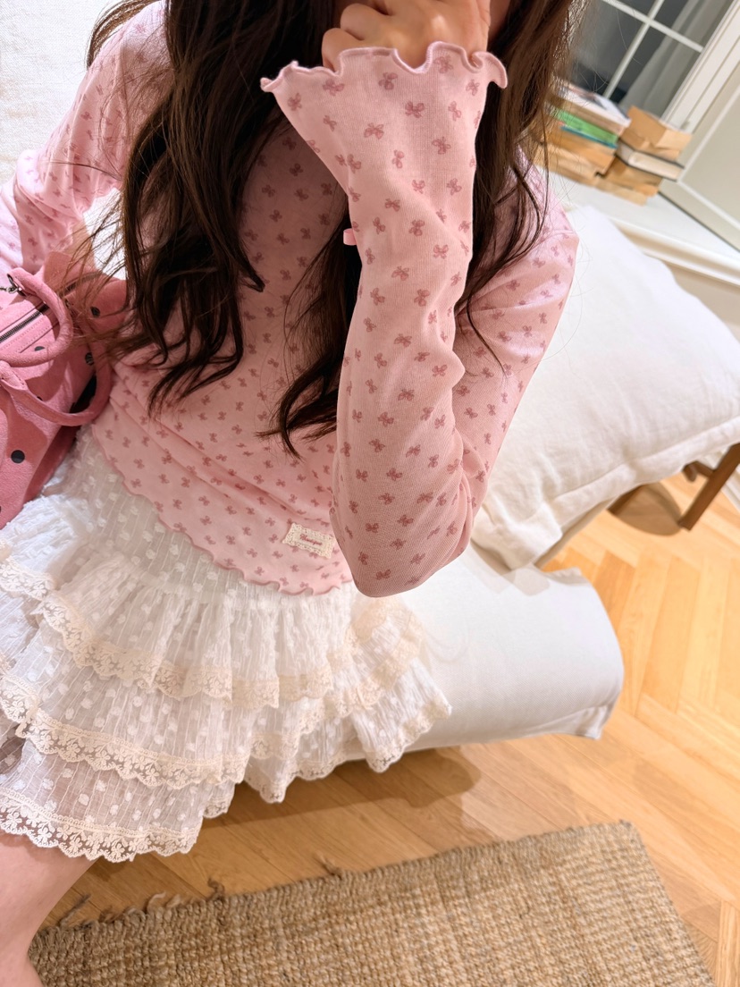 BOUTIQUE-L韓國東大門直郵女裝新款26春夏長袖T恤不含腰帶BOUTIQUE-L長袖T恤