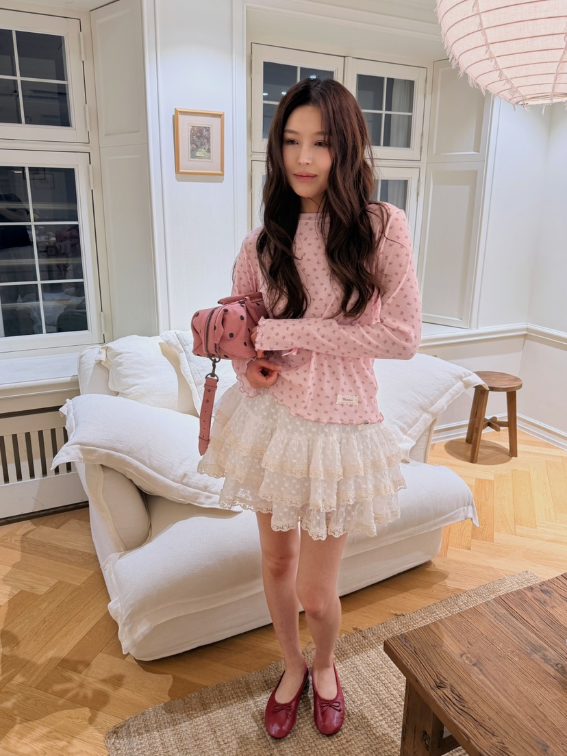 BOUTIQUE-L韓國東大門直郵女裝新款26春夏長袖T恤不含腰帶BOUTIQUE-L長袖T恤圖色1