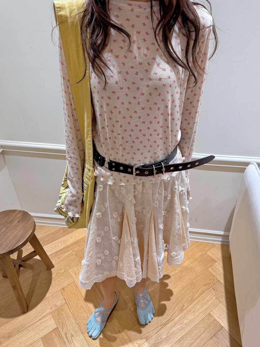 BOUTIQUE-L韓國東大門直郵女裝新款26春夏長袖T恤不含腰帶BOUTIQUE-L長袖T恤圖色3