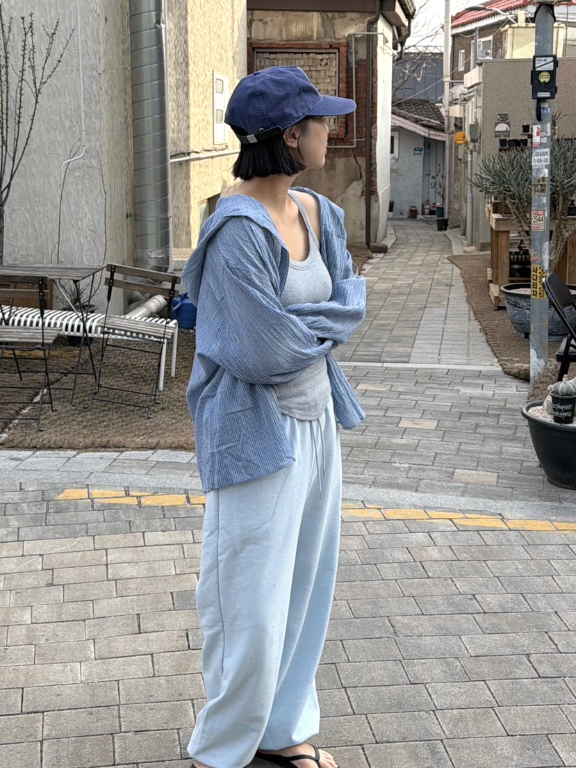 THE LINE-Q韓國東大門代購女裝新款職業襯衫蕾絲衫連帽衫格子THE LINE-Q襯衫/蕾絲衫