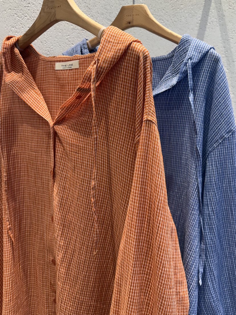 THE LINE-Q韓國東大門代購女裝新款職業襯衫蕾絲衫連帽衫格子THE LINE-Q襯衫/蕾絲衫