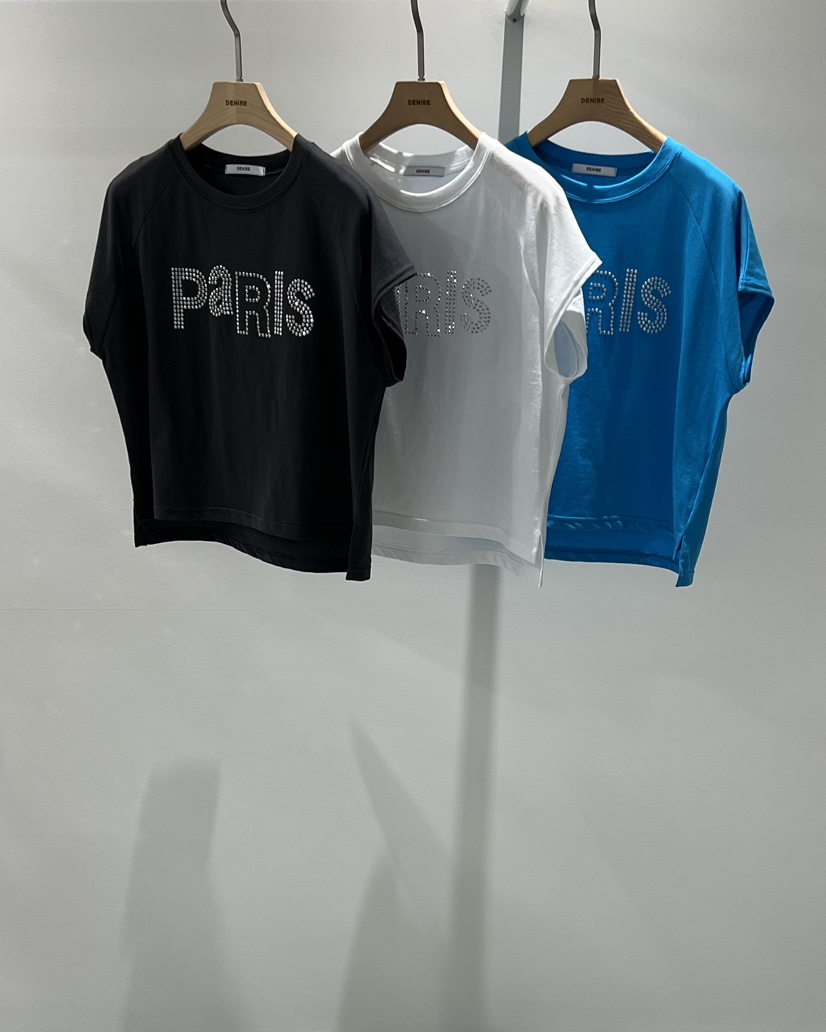 DENISE韓國東大門直郵女士新品時尚熱賣推薦休閑職業T恤復古DENISET恤