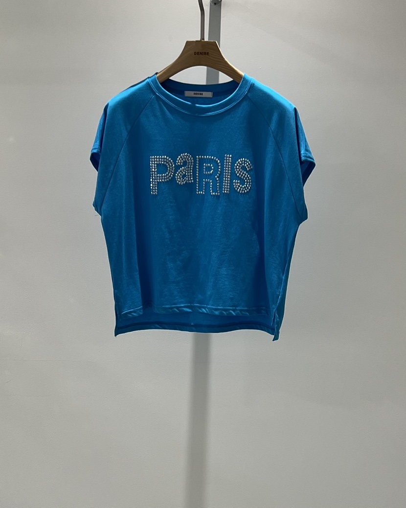 DENISE韓國東大門直郵女士新品時尚熱賣推薦休閑職業T恤復古DENISET恤圖色1