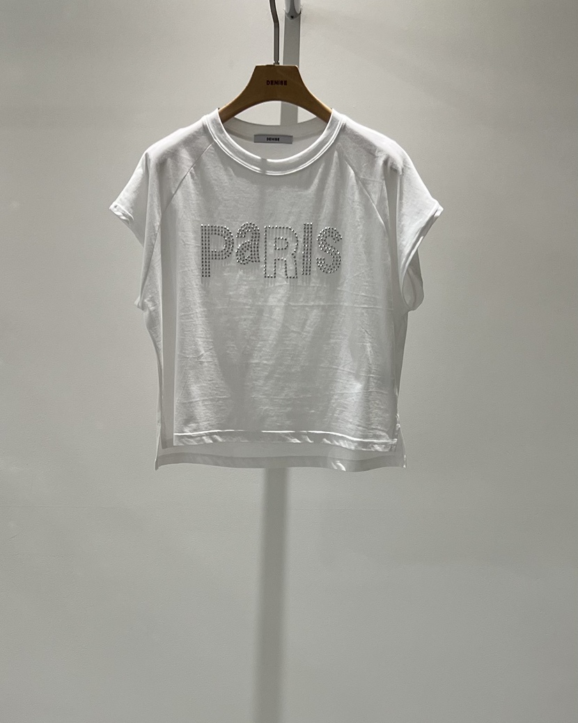 DENISE韓國東大門直郵女士新品時尚熱賣推薦休閑職業T恤復古DENISET恤圖色2