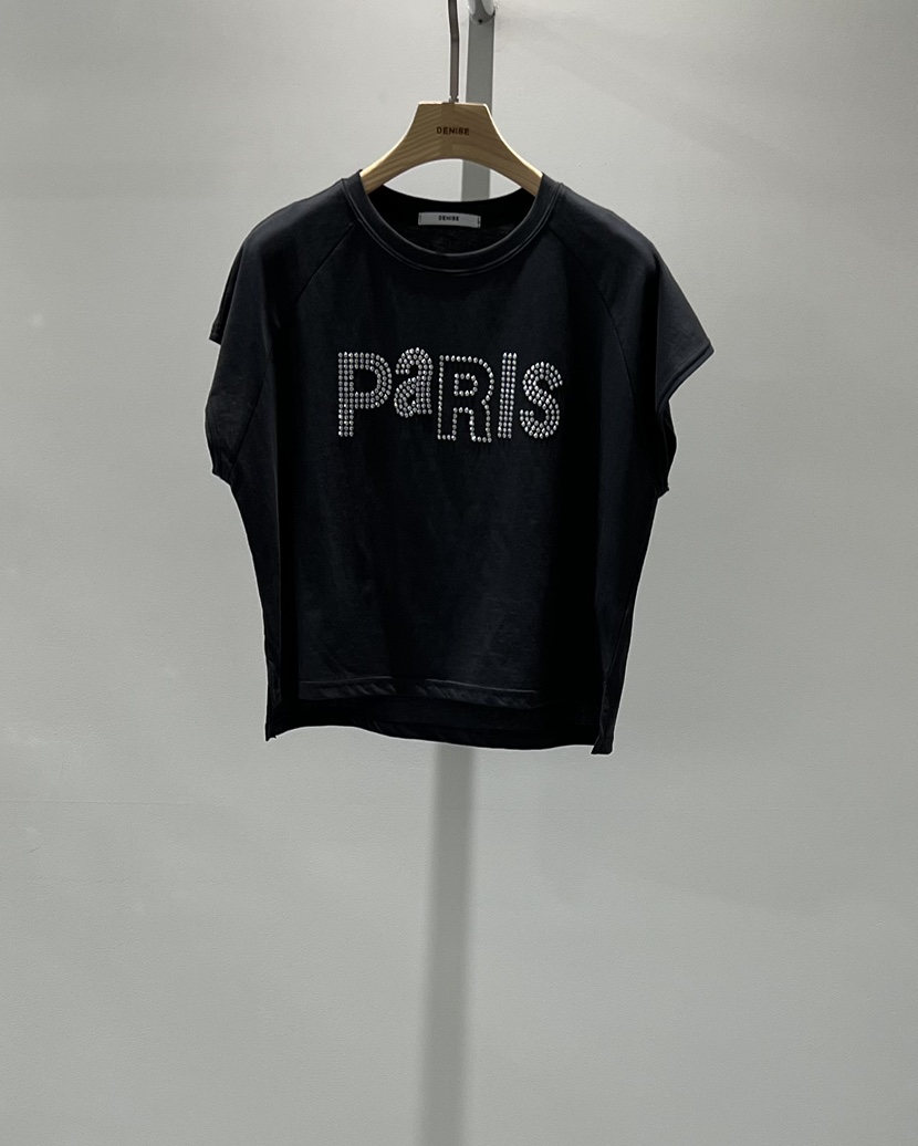 DENISE韓國東大門直郵女士新品時尚熱賣推薦休閑職業T恤復古DENISET恤圖色3