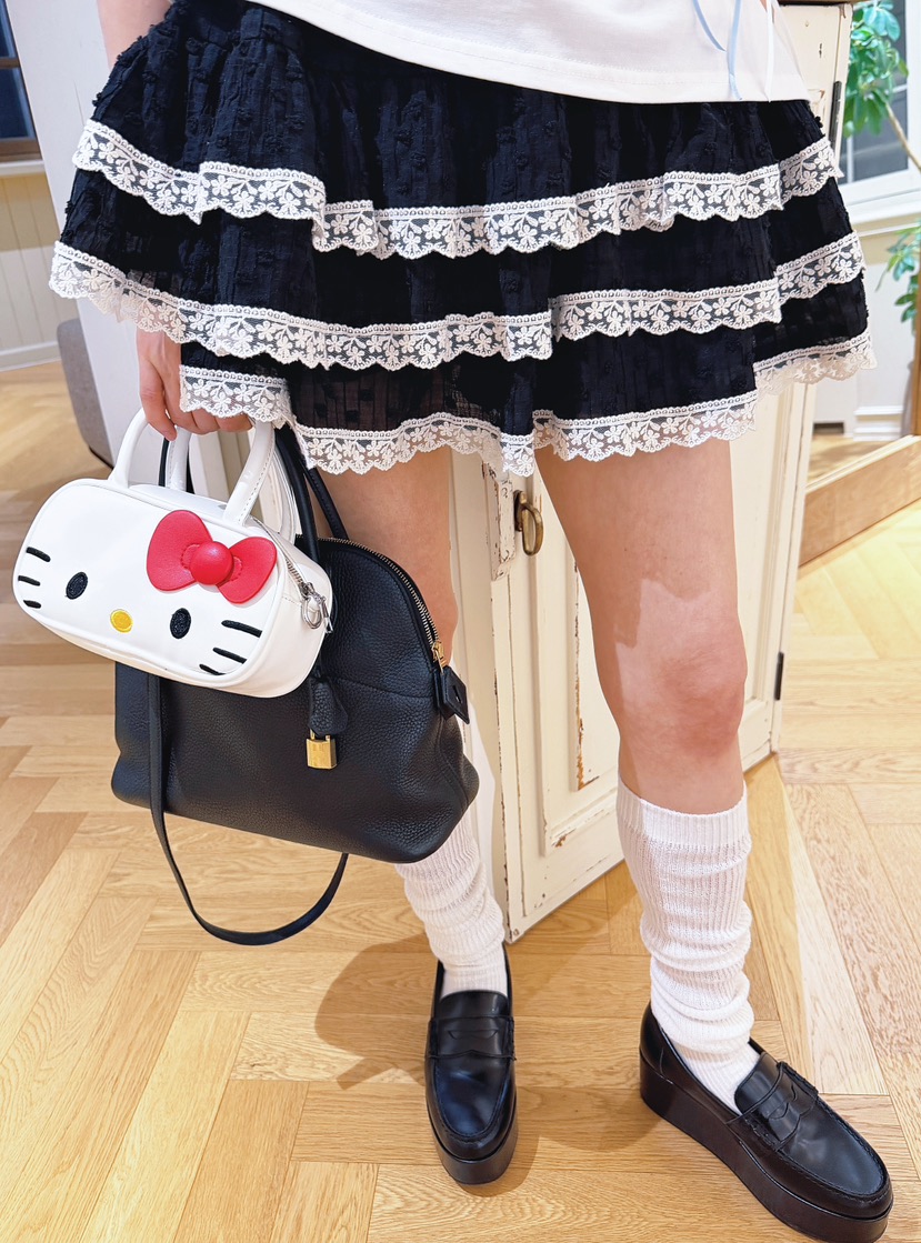 BOUTIQUE-L韓國直郵女裝新品26春夏職業人氣時尚休閑短裙絨BOUTIQUE-L短裙圖色3